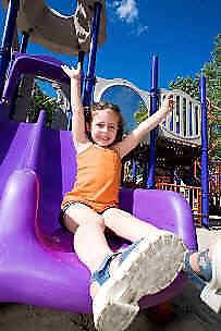 Girl on a slide